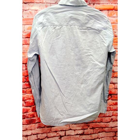 Tretorn Shirt Mens Large Blue Long Sleeve Regular Fit Patch Pocket Button Down - Picture 7 of 7